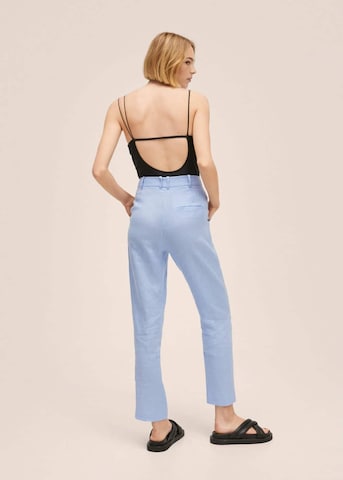 MANGO Regular Pleated Pants 'Boreli' in Blue