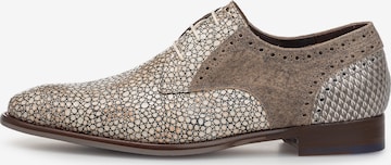 Floris van Bommel Veterschoen 'De Stapper 39' in Grijs: voorkant