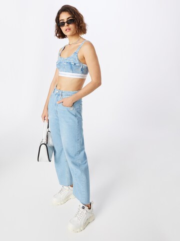 Calvin Klein Jeans Bustier Top in Blau