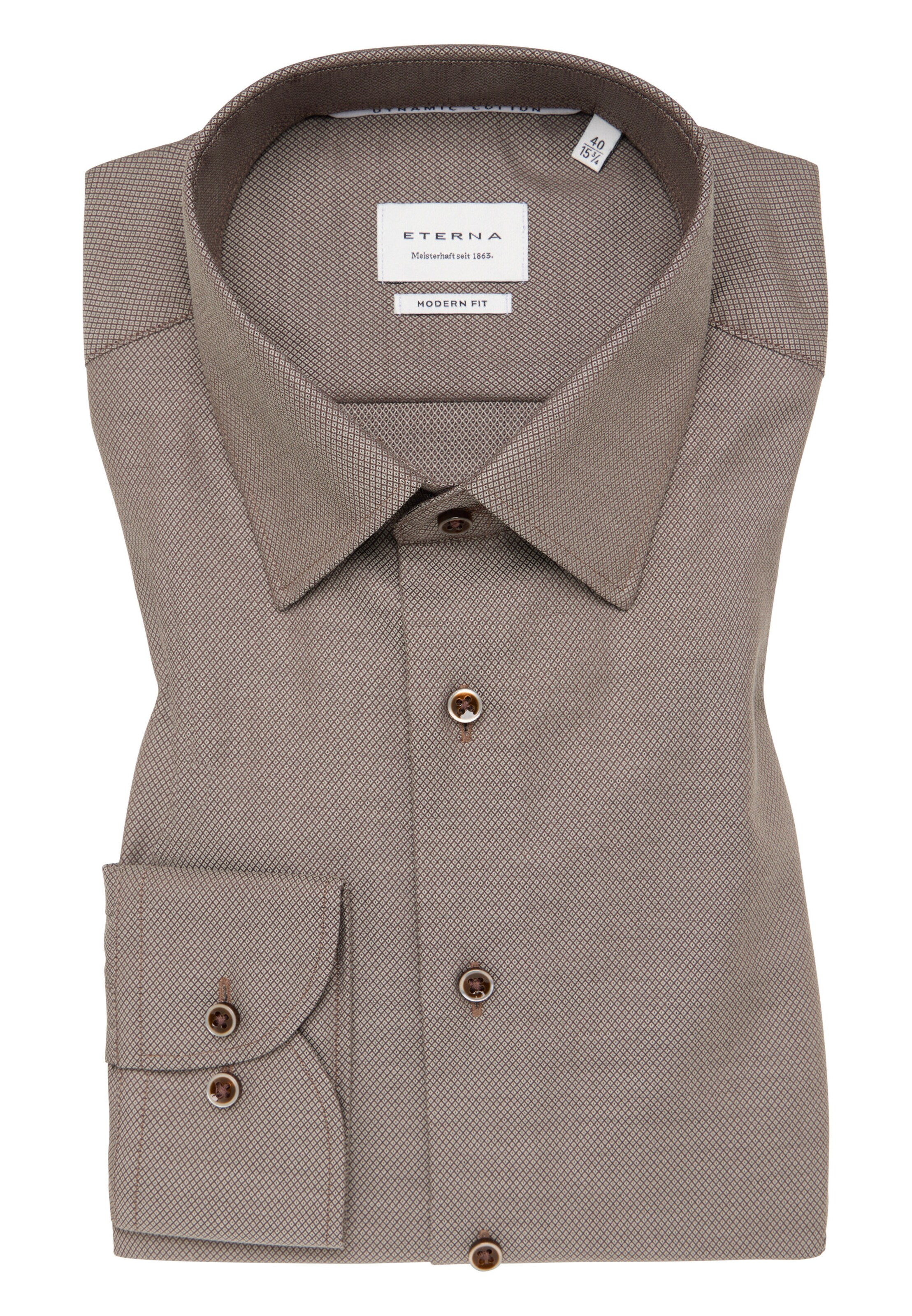 ETERNA Regular Fit Hemd in Braun