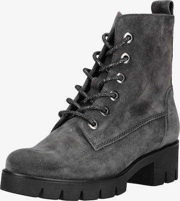 GABOR Lace-up bootie in Grey: front