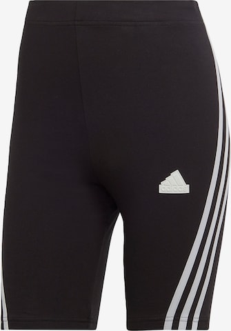 ADIDAS SPORTSWEAR - Skinny Pantalón deportivo 'Future Icons 3-Stripes Bike' en negro: frente