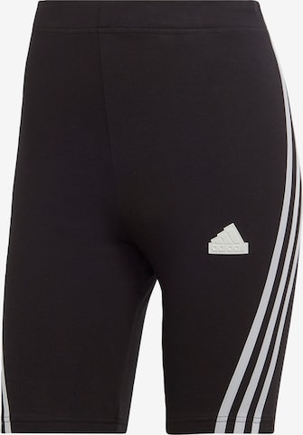 ADIDAS SPORTSWEAR - Skinny Calças de desporto 'Future Icons 3-Stripes Bike' em preto: frente