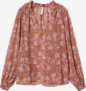 MANGO Blouse 'Fifty' in Bruin: voorkant