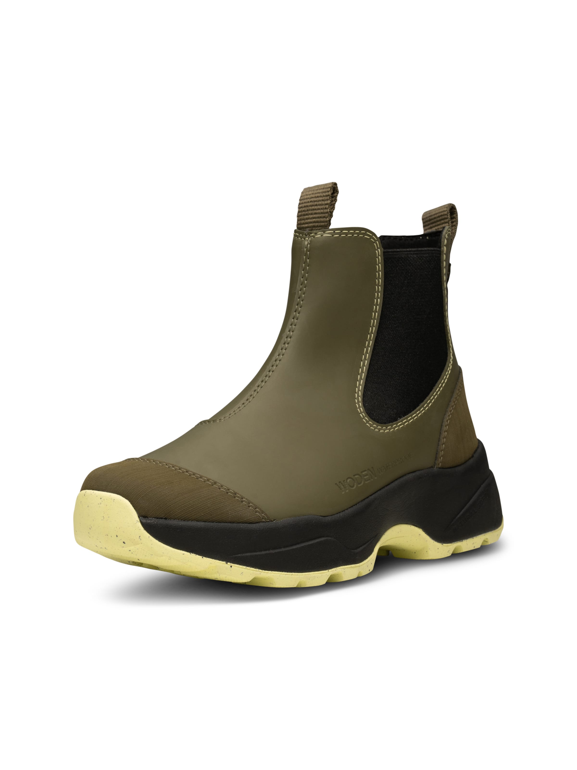WODEN Chelsea Boots i grøn: forside