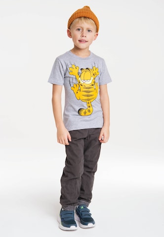 LOGOSHIRT Shirt 'Garfield Scratches' in Grijs