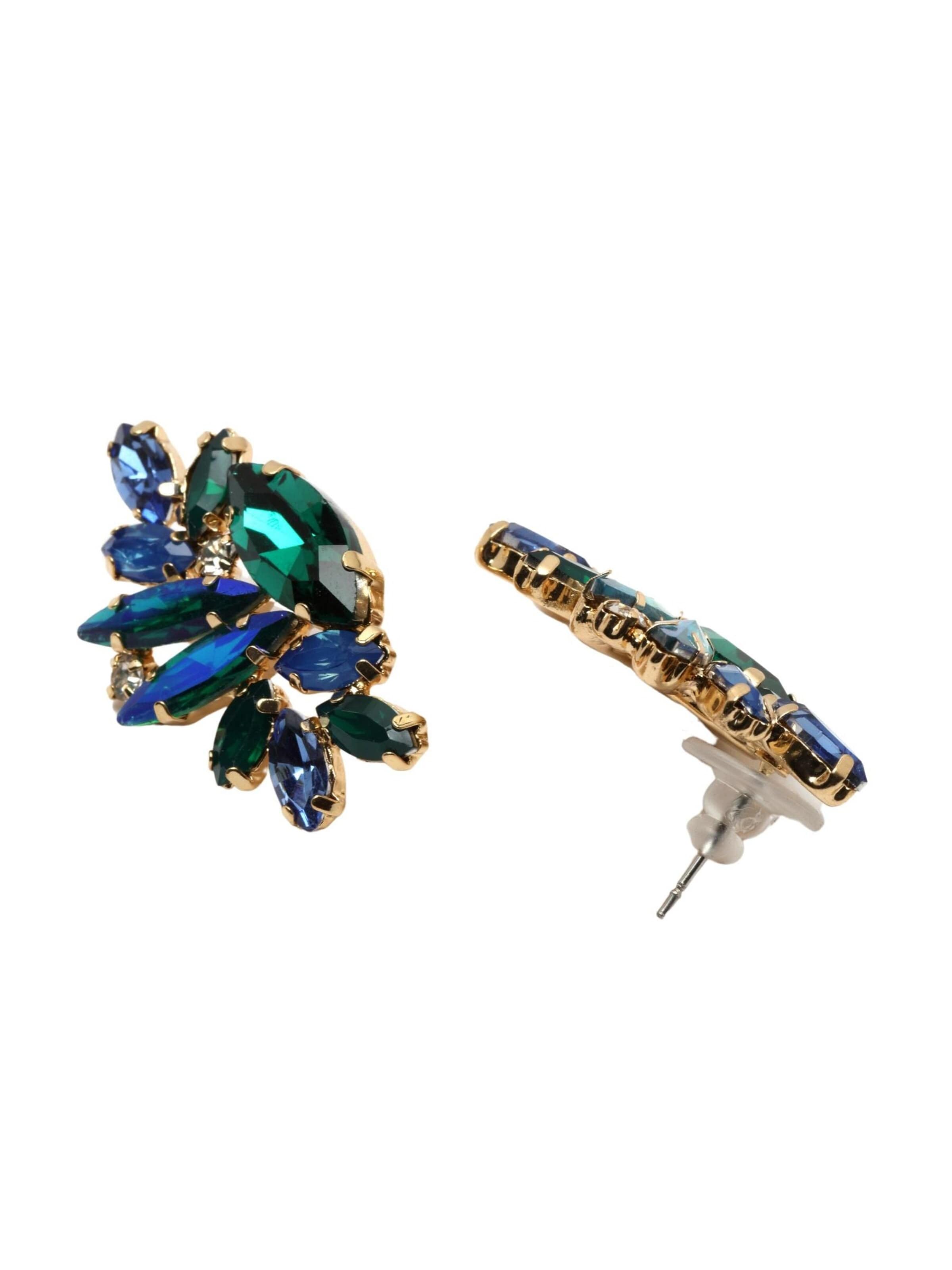 Boucles d'oreilles 'Valeriaka' AVANT-GARDE PARIS en vert