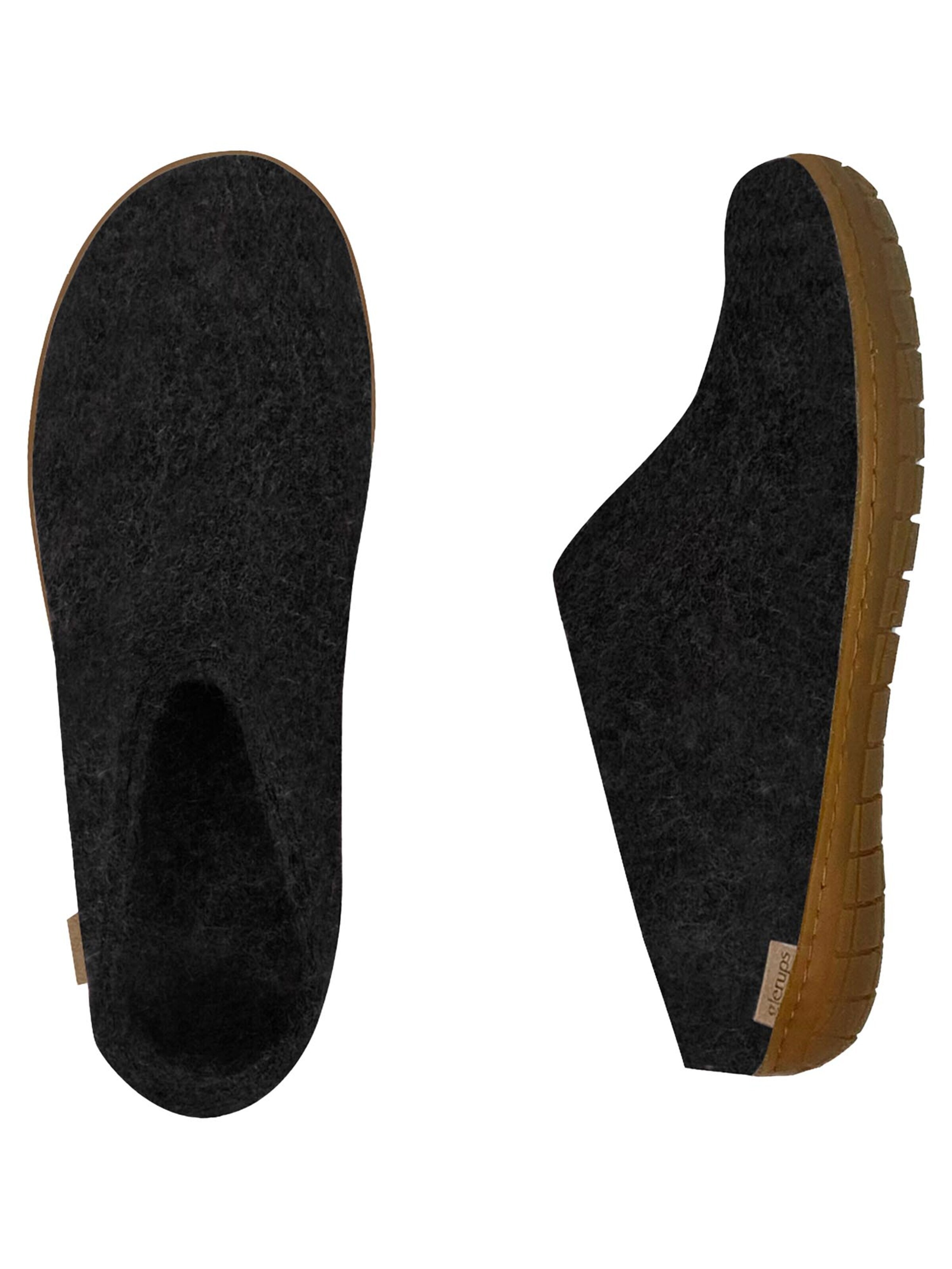 Glerups Slipper 'Kautschuksohle' in Grey