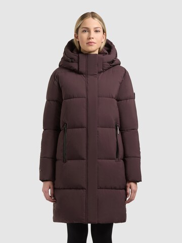 khujo Wintermantel 'Haya2' in Rood: voorkant