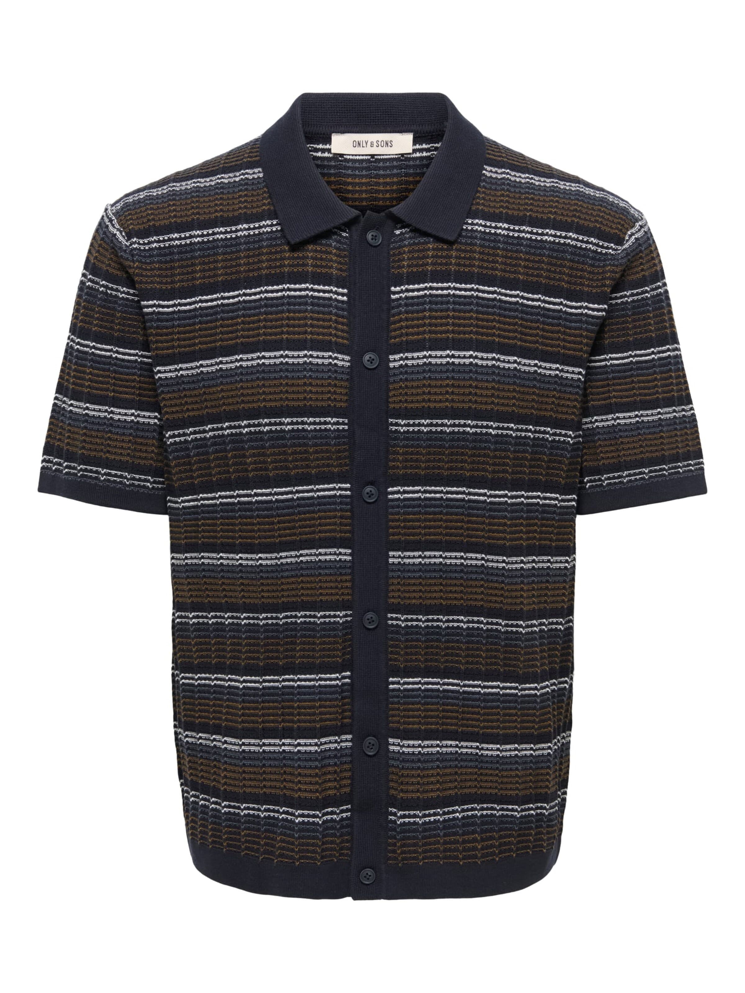 Only & Sons Comfort fit Button Up Shirt 'Leeds' in Blue: front