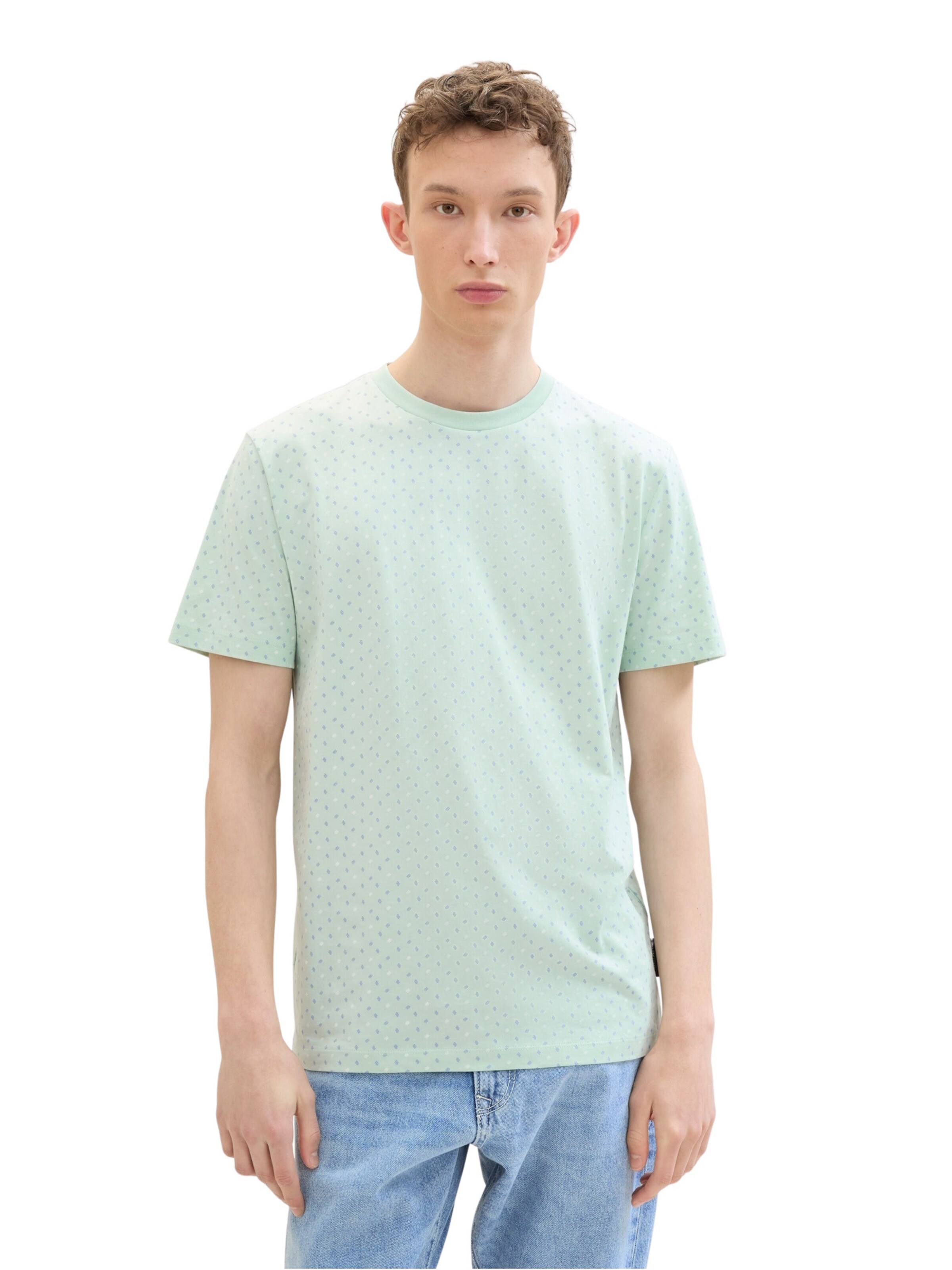 TOM TAILOR DENIM T-Shirt in Grün: Vorderseite