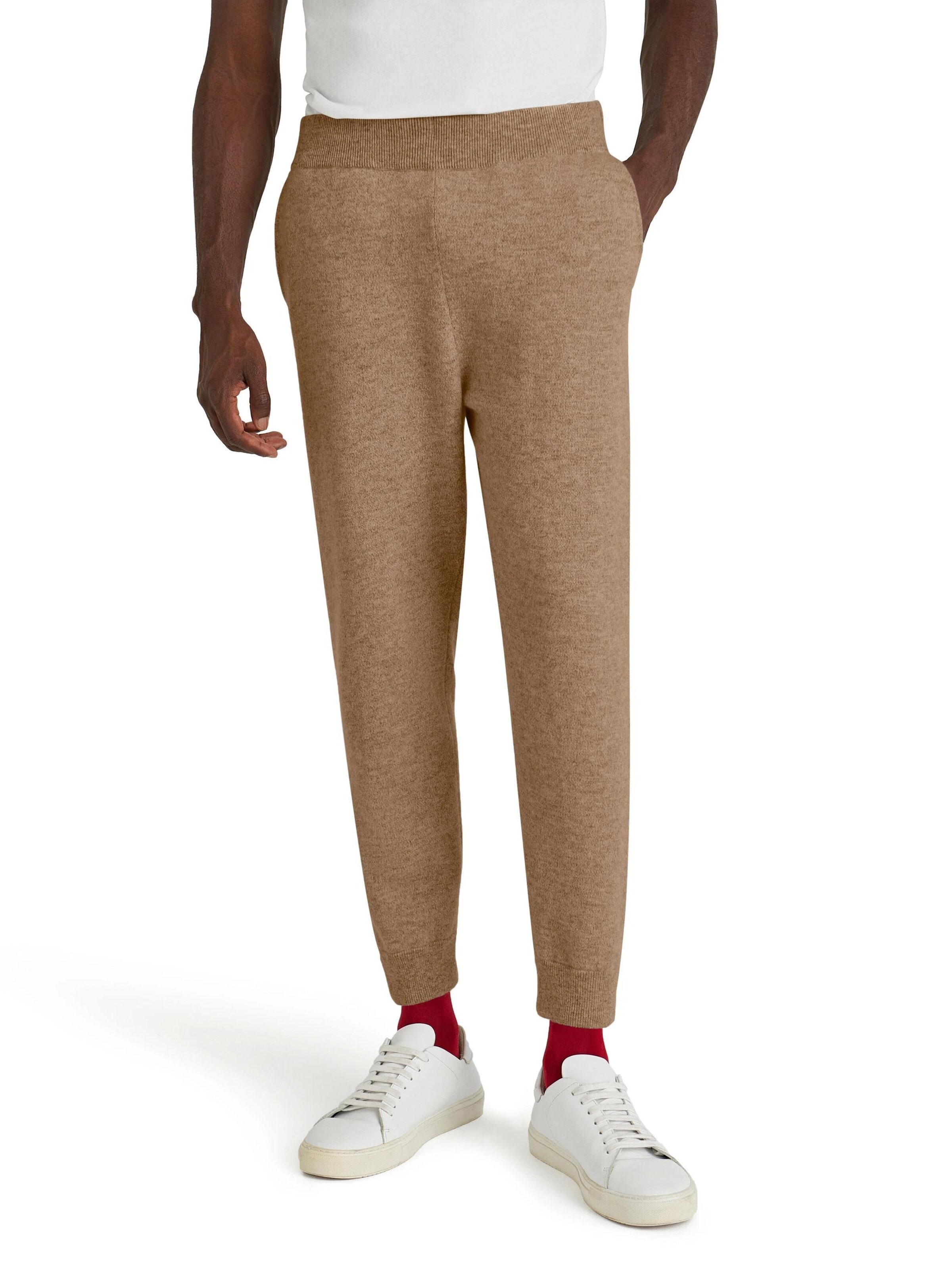 FALKE Regular Workout Pants 'Pure Cashmere' in Beige: front