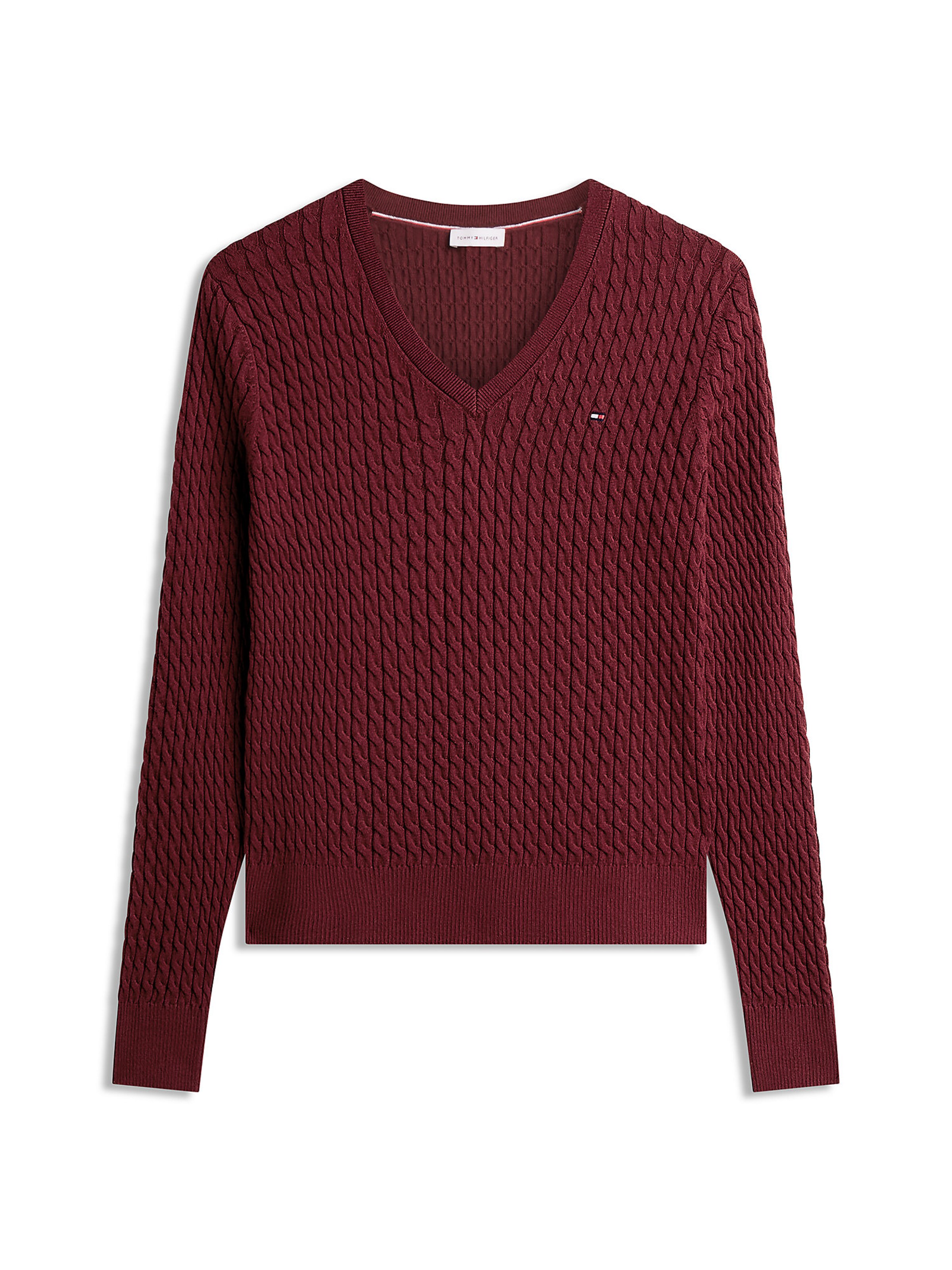 TOMMY HILFIGER Svetr – červená: přední strana