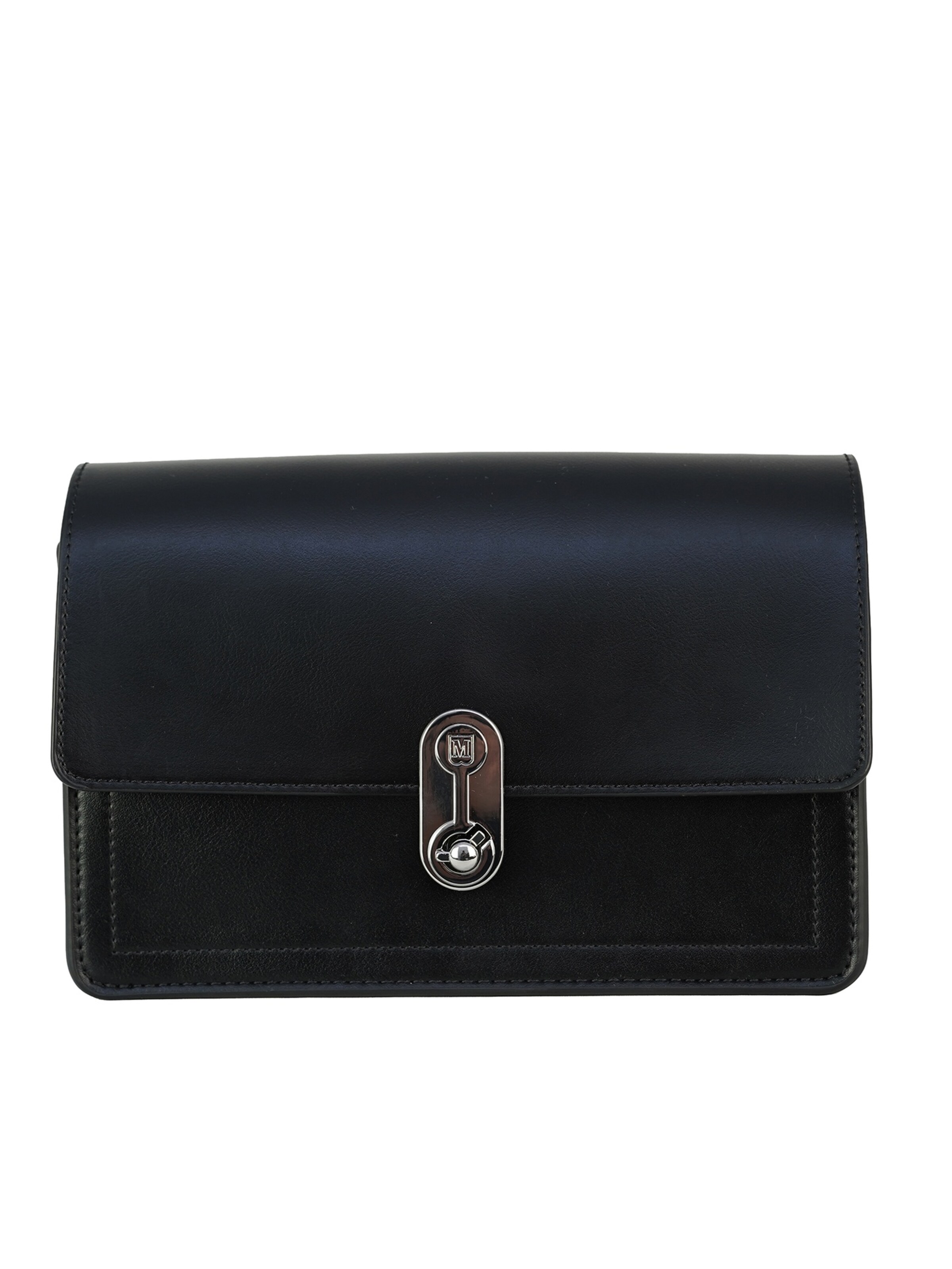 Borsa a spalla 'Borsa a Spalla Carol Miniflap Bruno Magli Eco-Pelle Twist Lock' di Bruno Magli in nero: frontale