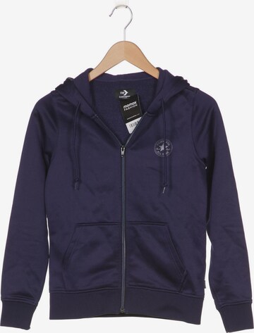 CONVERSE Sweatshirt & Zip-Up Hoodie in XS in Blue: front