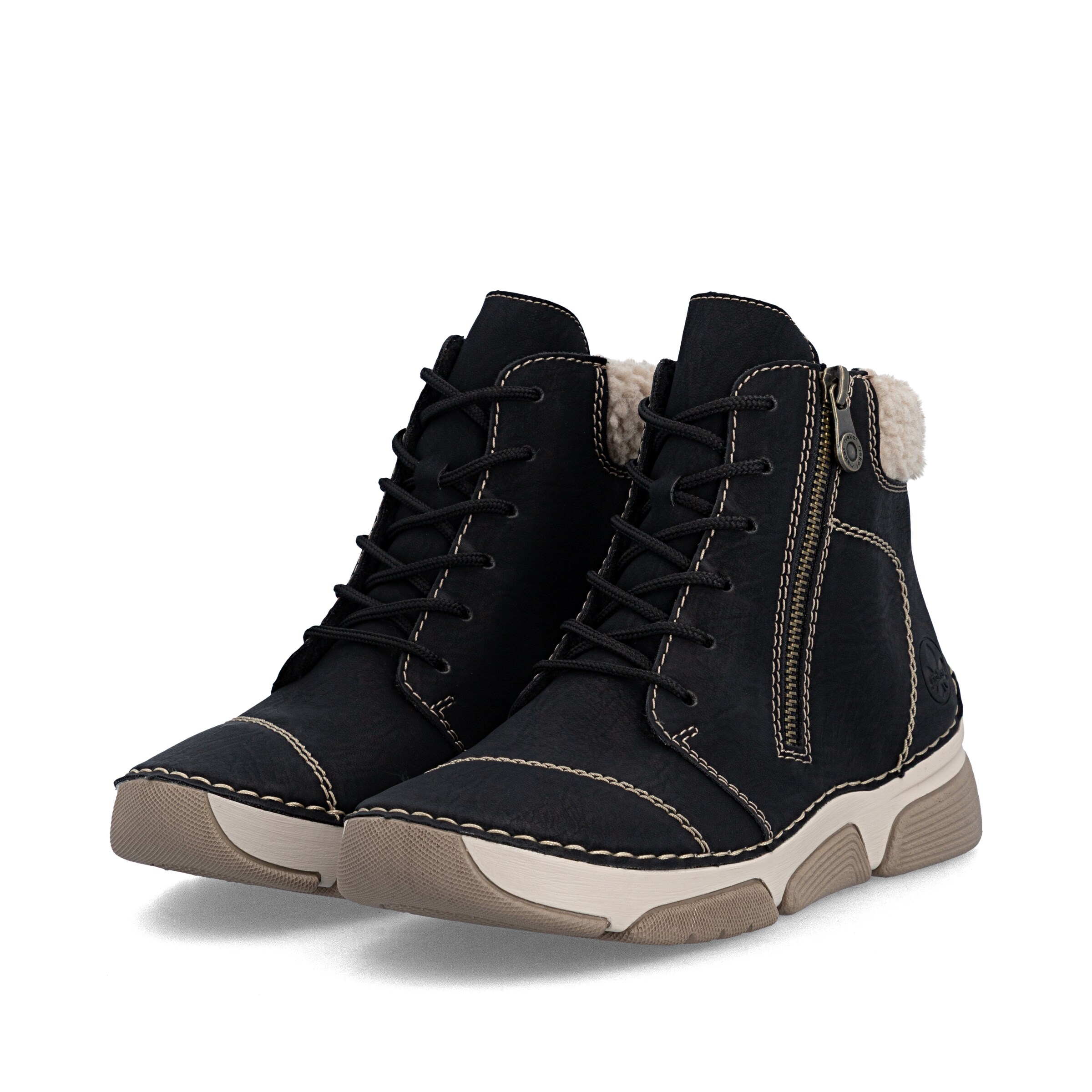 Bottines à lacets Rieker en noir