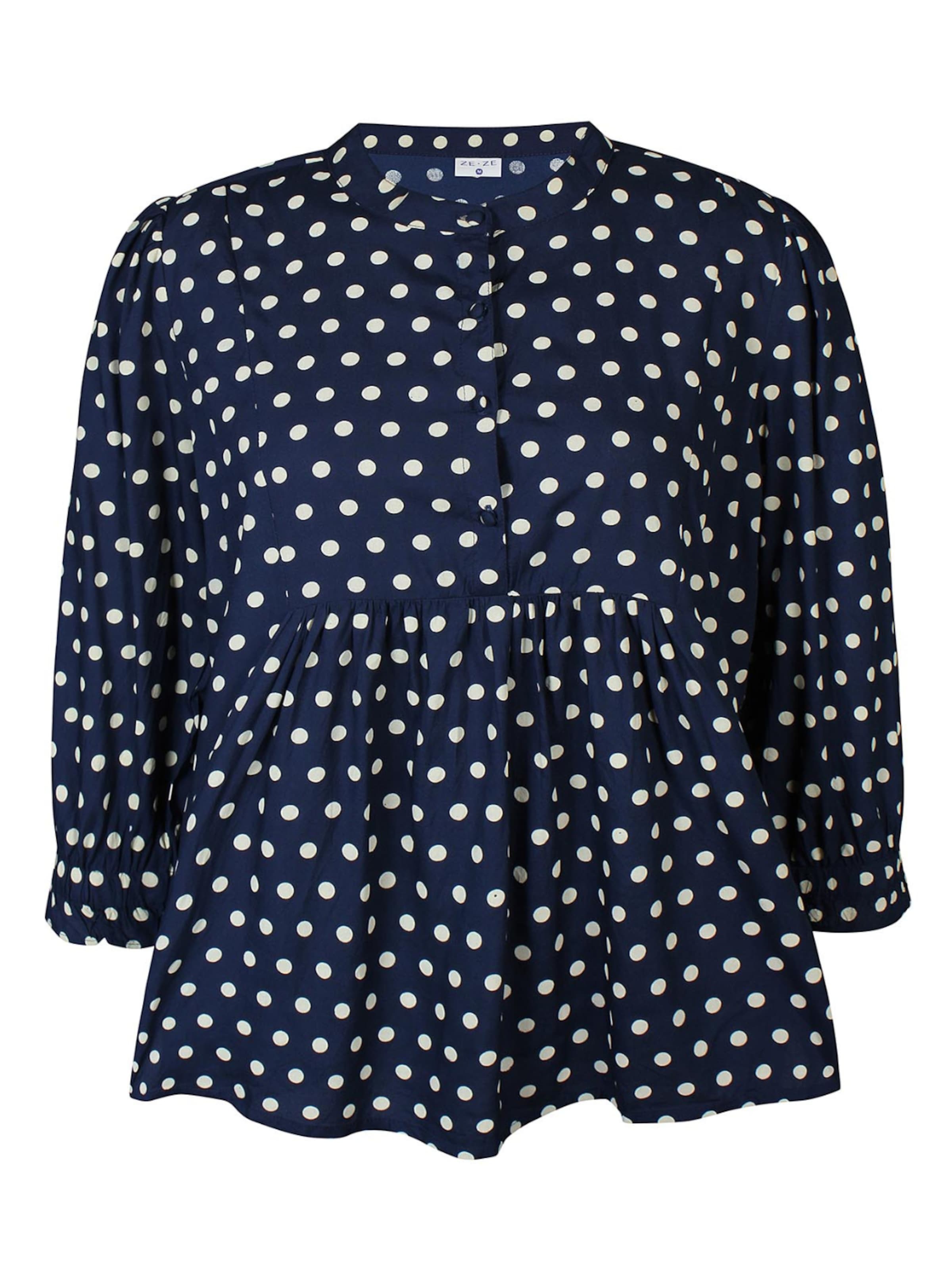 ze-ze Blouse 'Dottie 638' in Blauw: voorkant