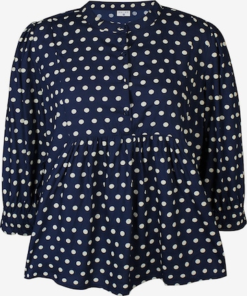 ze-ze Blouse 'Dottie 638' in Blauw: voorkant