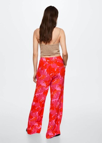 MANGO Wide leg Broek 'Poems' in Roze