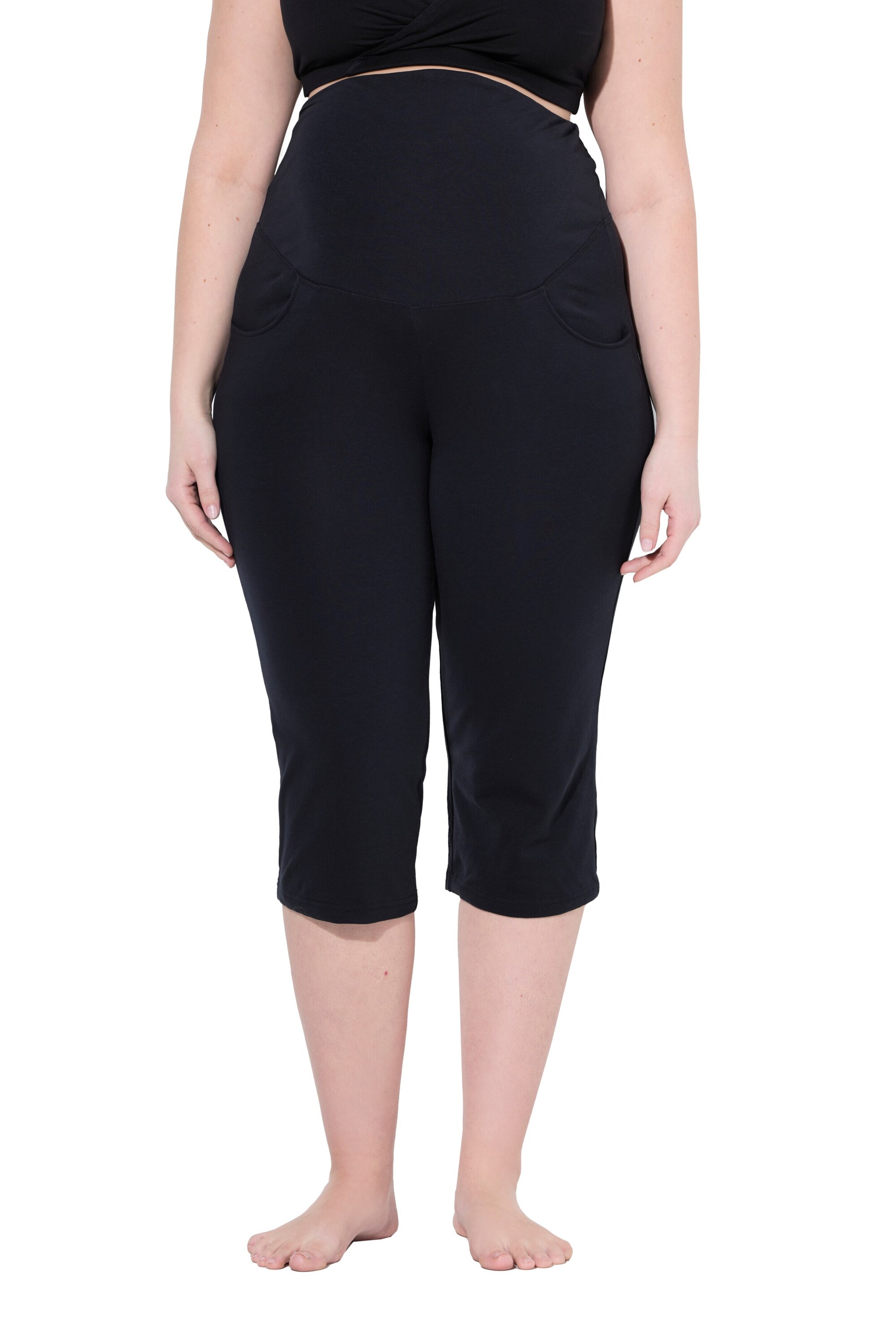 Ulla Popken Regular Pants in Black: front