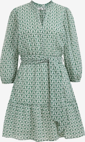 WE Fashion Платье-рубашка в Зеленый: спереди