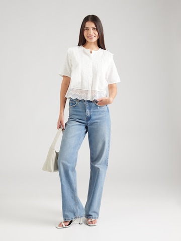 PIECES Blus 'PCSIMINNA' i vit