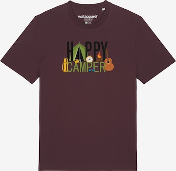 T-Shirt 'Happy Camper' Watapparel en rouge : devant
