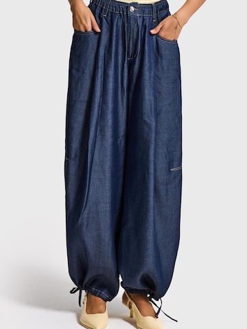 IT'S BASIC Loosefit Jeans 'BARREL BALLOON MID RISE JEANS' in Blauw