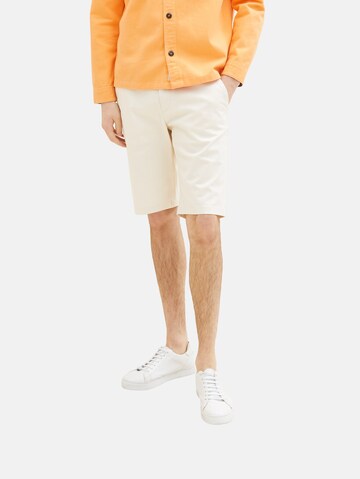 TOM TAILOR Regular Shorts in Weiß: predná strana