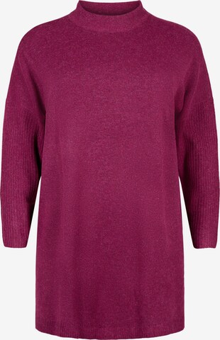 Zizzi Sweater 'Sunny' in Pink: front