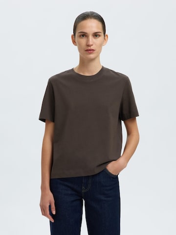 SELECTED Shirt in Brown: front