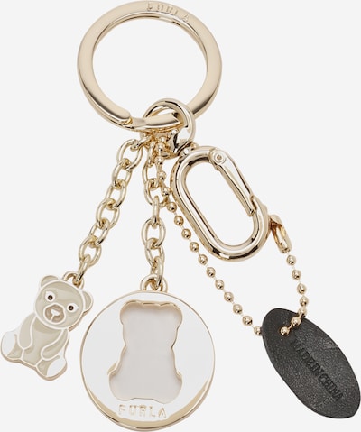 FURLA Schlüsselanhänger 'BEAR' in gold / schwarz / weiß, Produktansicht