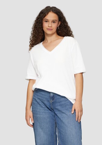 T-shirt QS en blanc : devant