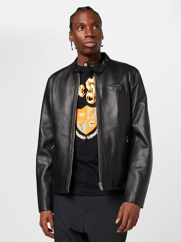 DIESEL Between-season jacket 'METALO' in Black: front