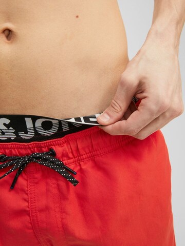 JACK & JONES Kratke kopalne hlače 'Crete' | rdeča barva