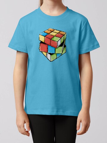 T-Shirt 'Pixel Zauberwürfel' watabout.kids en bleu