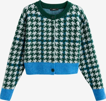 Next Плетена жилетка в зелено: отпред