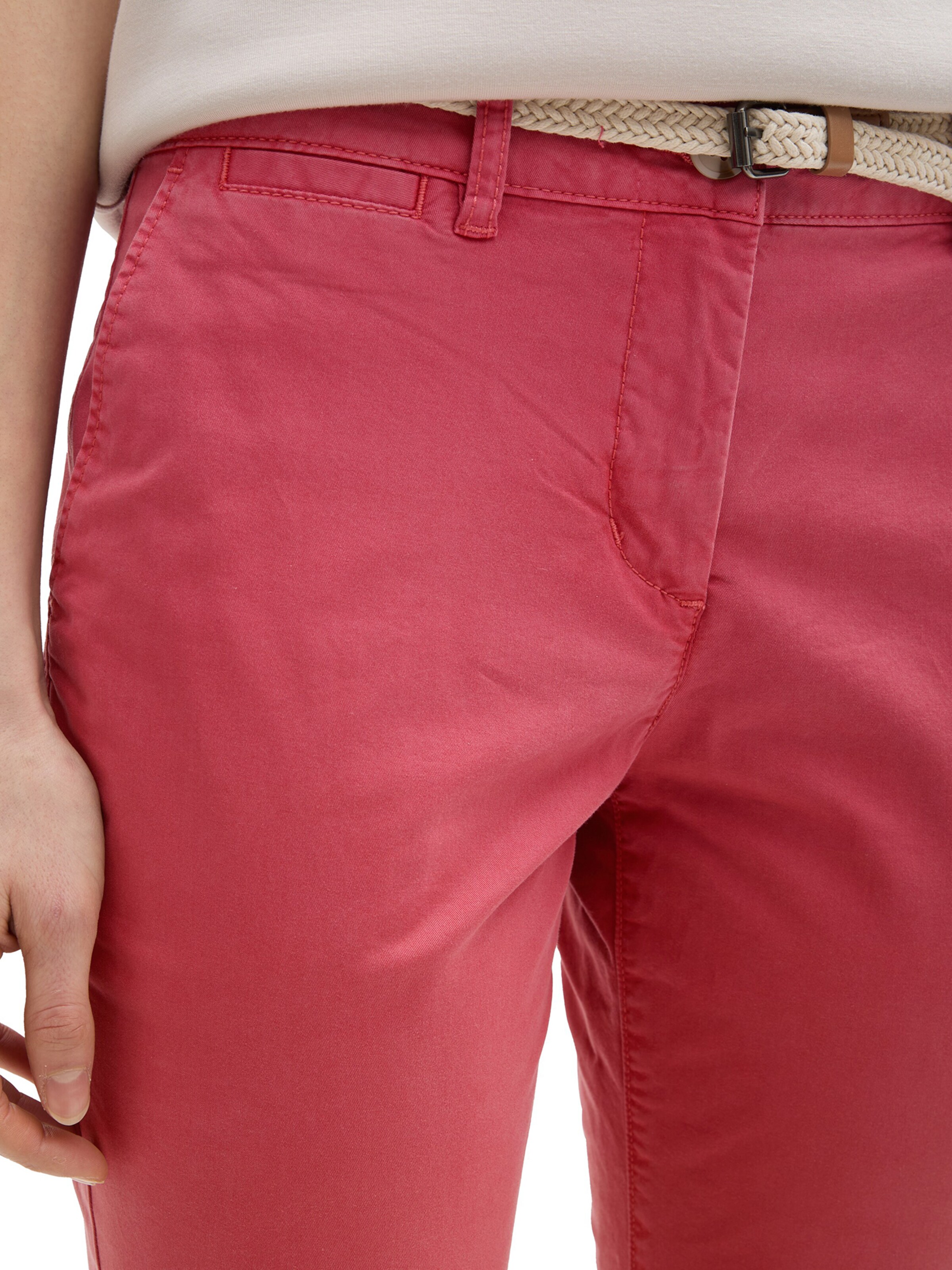 TOM TAILOR Слим Брюки-чинос в Красный