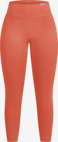 Smilodox Skinny Sportbroek 'Advance Pro' in Bruin: voorkant