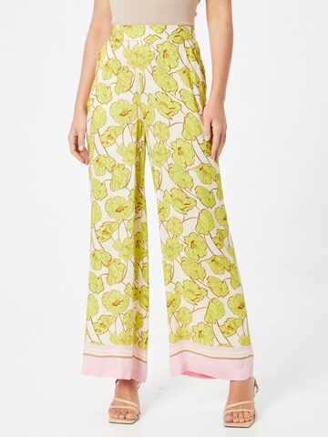 La Martina Wide leg Trousers in Yellow: front