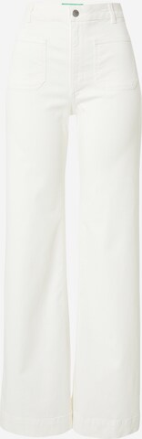 UNITED COLORS OF BENETTONBootcut/trapezice Hlače - bijela boja: prednji dio