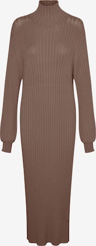 VERO MODA Knitted dress 'WIELD' in Brown: front