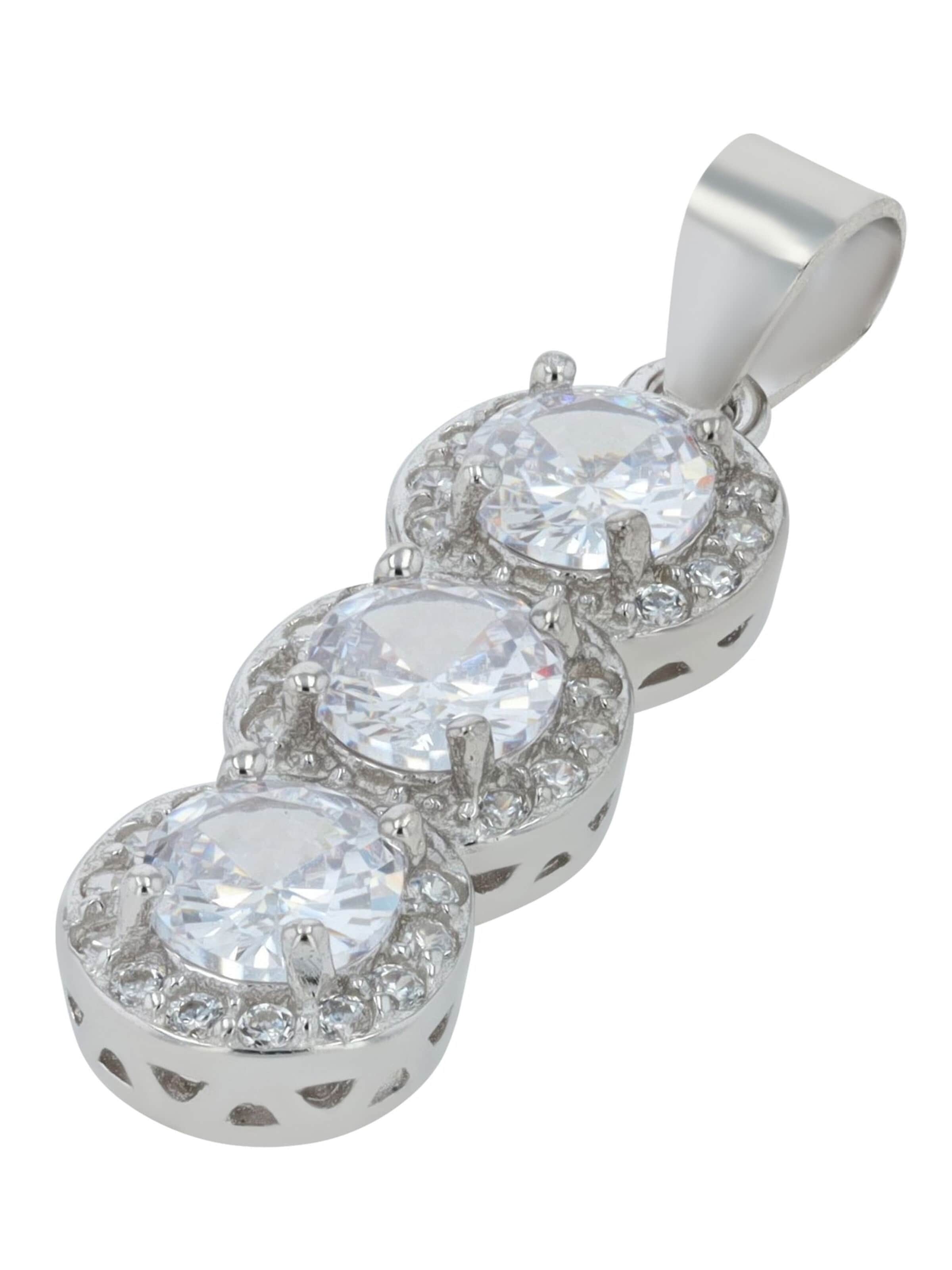 Akzent Pendant '"Elysan" aus 925 Sterlingsilber, rhodiniert, langlebig' in Silver: front