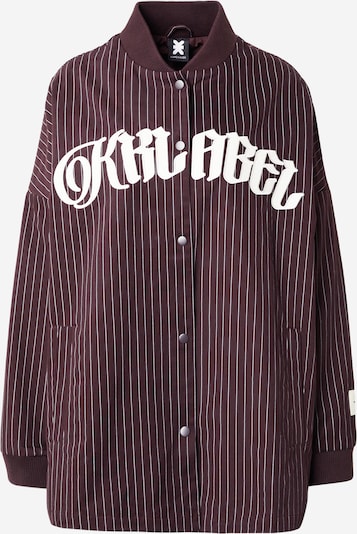 Karo Kauer Jacke in brombeer / weiß, Produktansicht