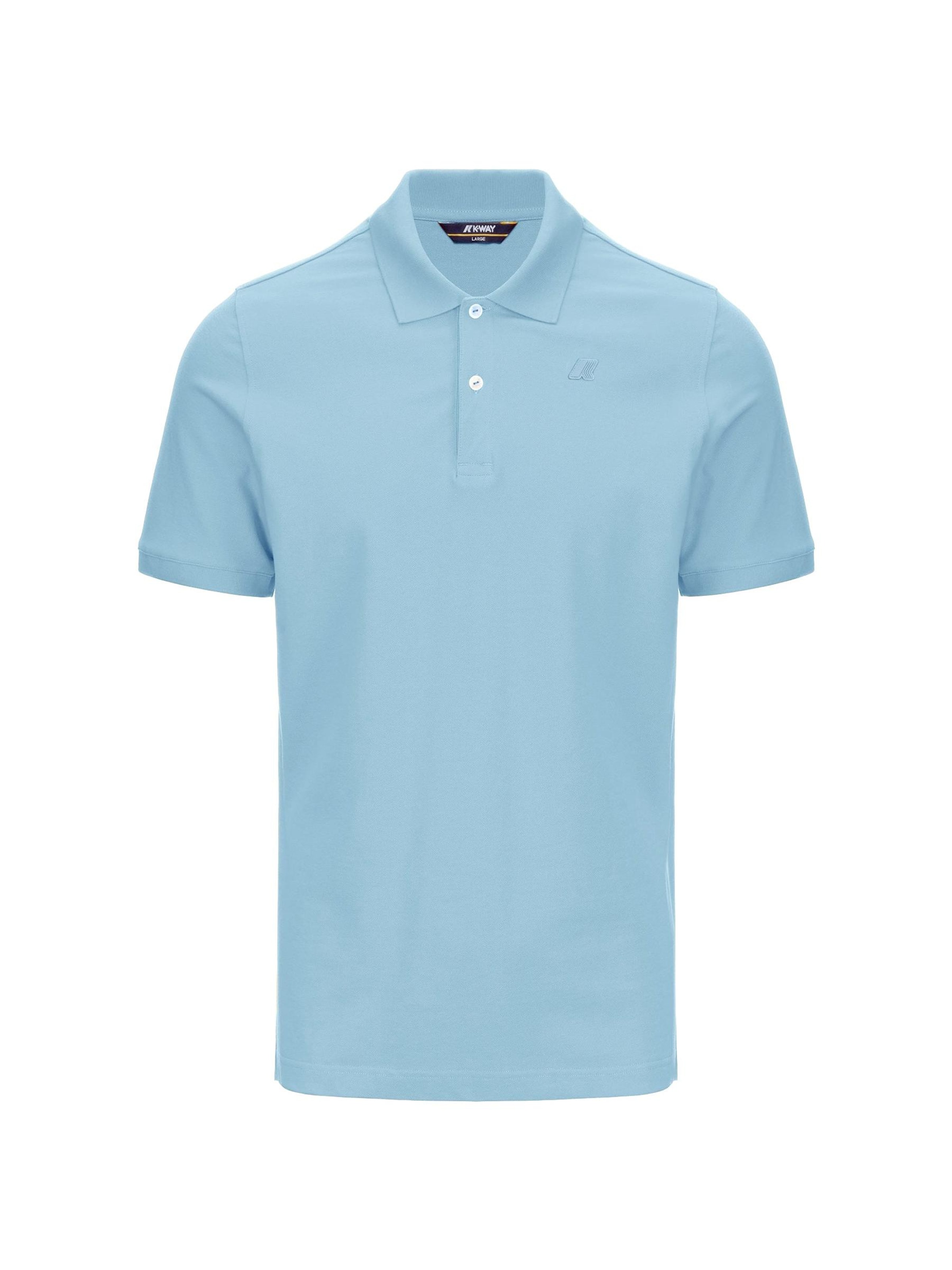 K-Way Shirt 'K-WAY AMEDEE PIQUE SLIM T-Shirt e Polo' in Blauw: voorkant