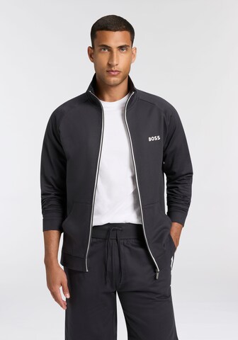 BOSS Sweatvest in Zwart: voorkant