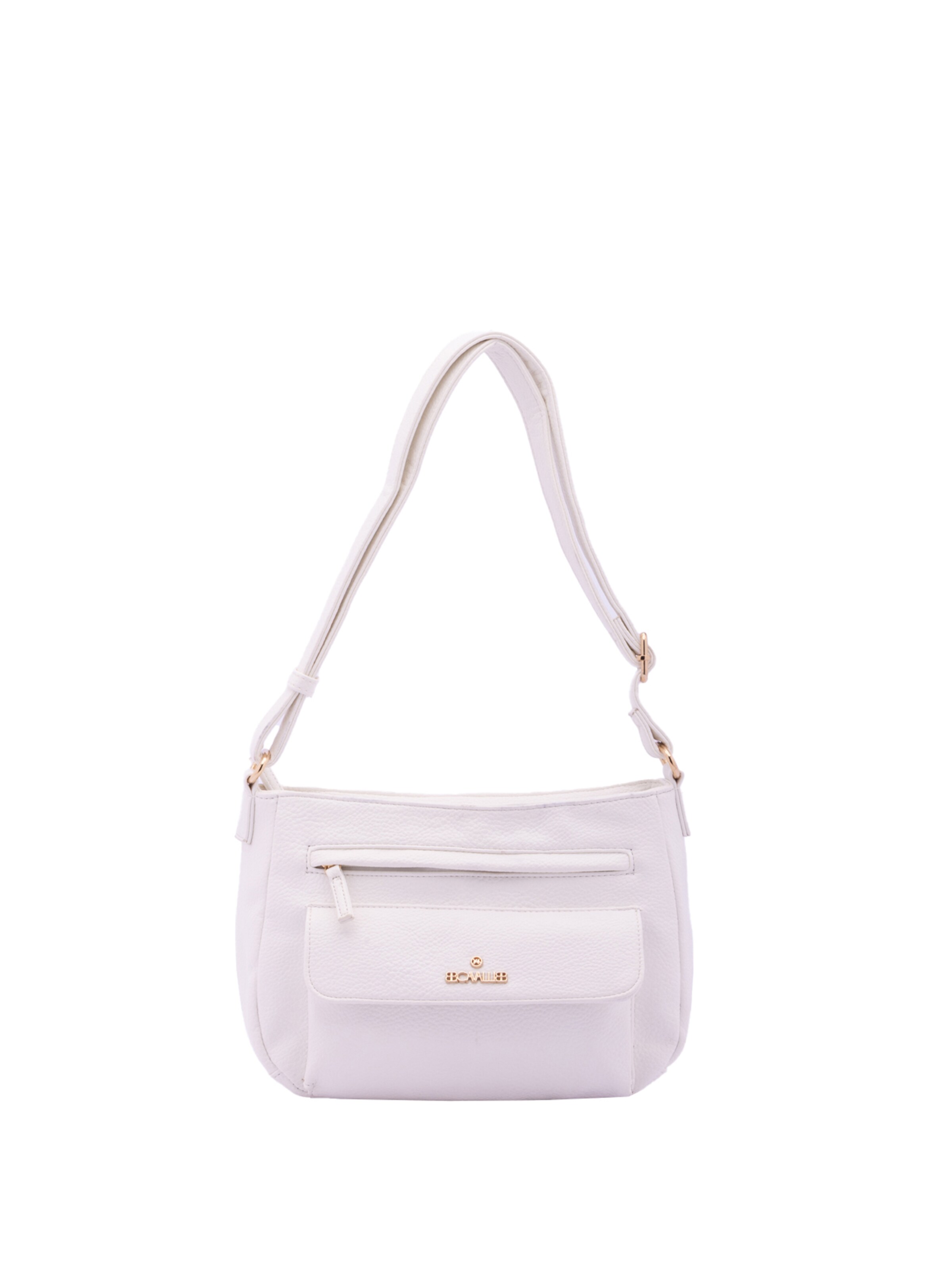 Borsa a spalla 'Borsa a Spalla Donna B Cavalli Ecopelle Zip' di B. Cavalli in bianco: frontale