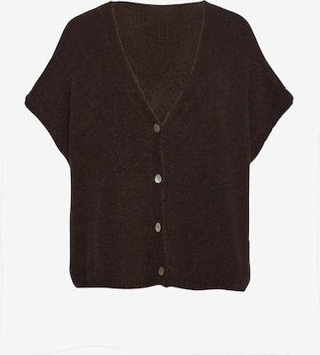 Lilavie Knitted Vest ' Ninaa ' in Brown: front