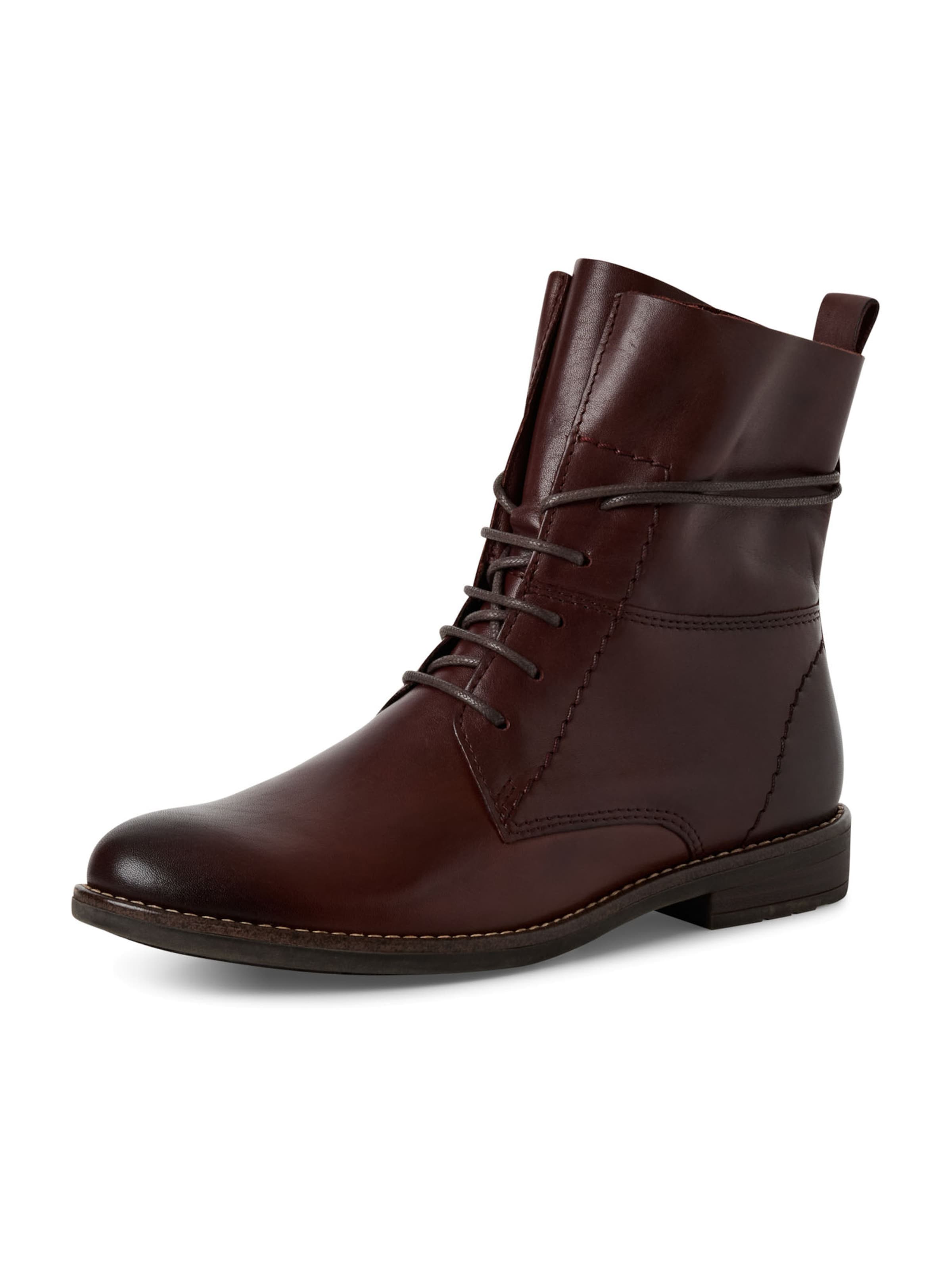 MARCO TOZZI Lace-up bootie in Brown: front