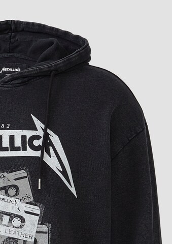 Sweat-shirt 'Metallica®' QS en noir